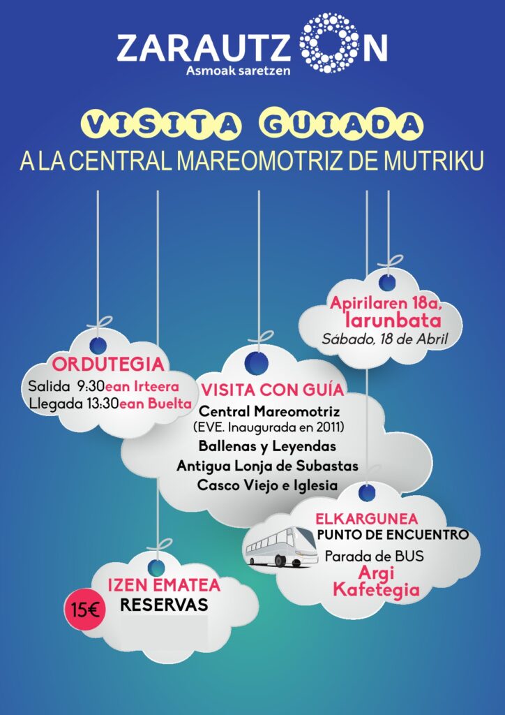 Cartel de la visita guiada a Mutriku, 2015